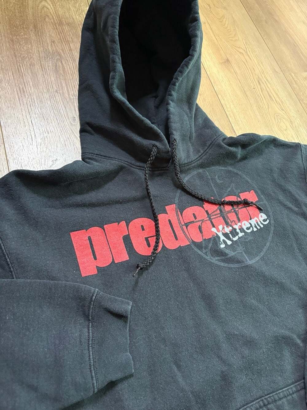 Vintage Hanes Premium Cotton Predator Xtreme Black Graphic Hoodie